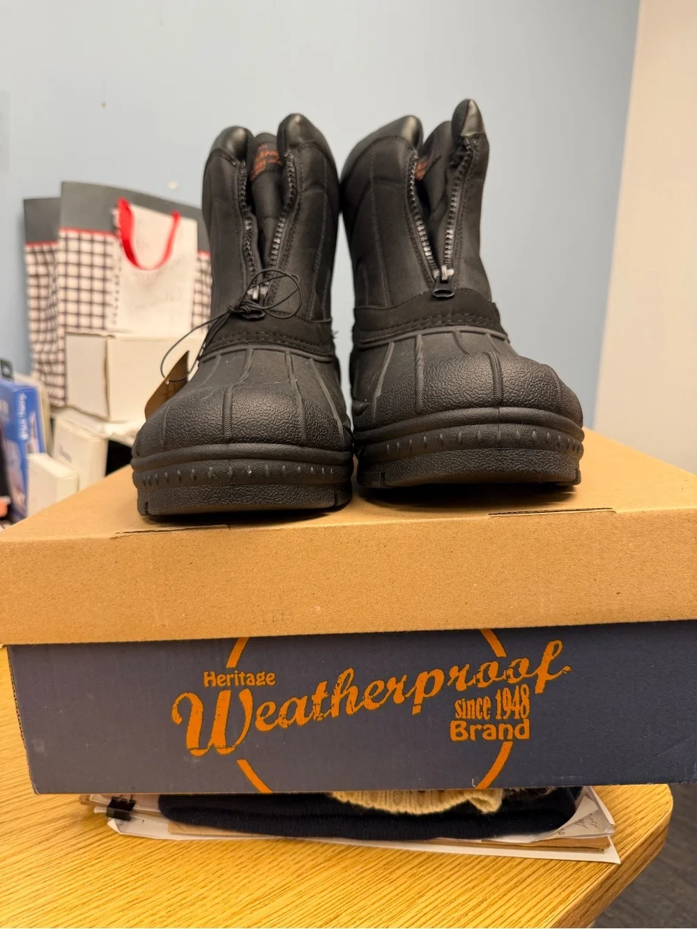 Vintage 1946 Black Winter Zip Boots